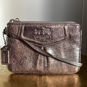 Coach genuine leather wristlet